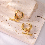 T-Bar Hoop Earrings 