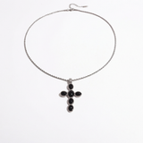 Clea Silver Cross Necklace