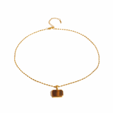 Gold Tiger Eye Pendant Necklace