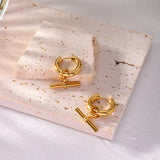 T-Bar Hoop Earrings 