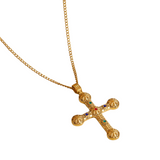 Eve Dangle Cross Gold Necklace