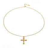 Eve Dangle Cross Gold Necklace