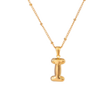 Bubble Letter Initial Necklace