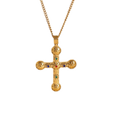 Eve Dangle Cross Gold Necklace