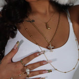 Bubble Letter Initial Necklace