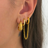 Lyra Gold Hoop Earrings