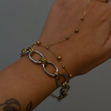 Chunky Chain Mixed Metal Bracelet