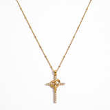 Cleo Gold Cross Necklace