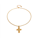 Noa Gold Cross Necklace