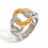 Cleo Mixed Metal Link Ring