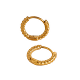Gold Twist Huggie Earrings