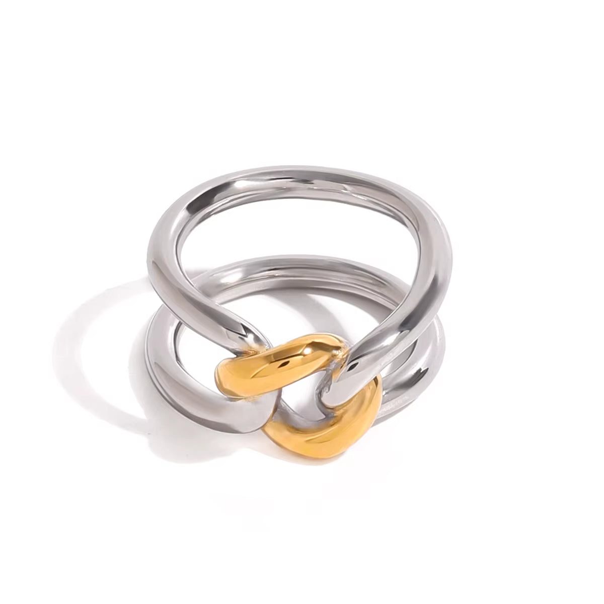 Youthway 18k Stainless Steel Gold&Silver Color Open Circle Ring For Women Anti Allergic Modern Trending Jewelry New Arrival 2024