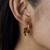 Youthway Classic Round Sequins Pendant Clip Earrings For Women Minimalist 18K Gold Plated Stainless Steel Earrings Jewelry Gift