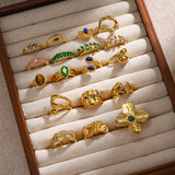 Youthway Zirconia Stainless Steel Geometric Opening 18KGold Plated Waterproof Fashion Trendy Jewelry Unisex 2024 NEW Gift